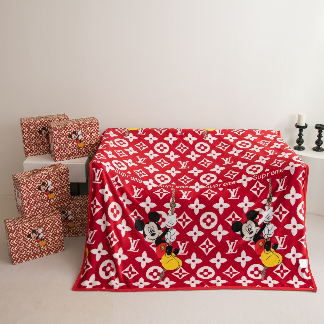 00026# Flannel blanket luxury brand blanket office cover blanket nap blanket gift set