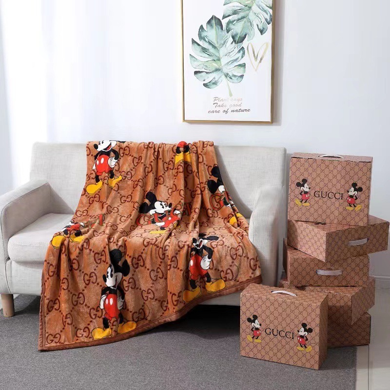 00026# Flannel blanket luxury brand blanket office cover blanket nap blanket gift set