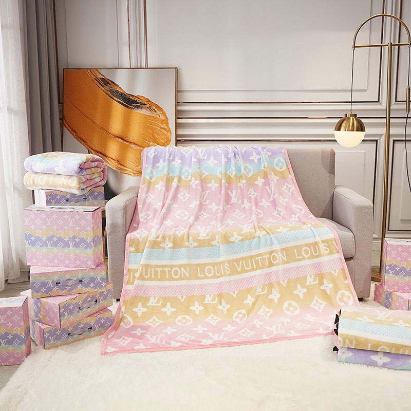 00026# Flannel blanket luxury brand blanket office cover blanket nap blanket gift set
