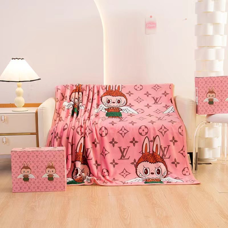 00026# Flannel blanket luxury brand blanket office cover blanket nap blanket gift set