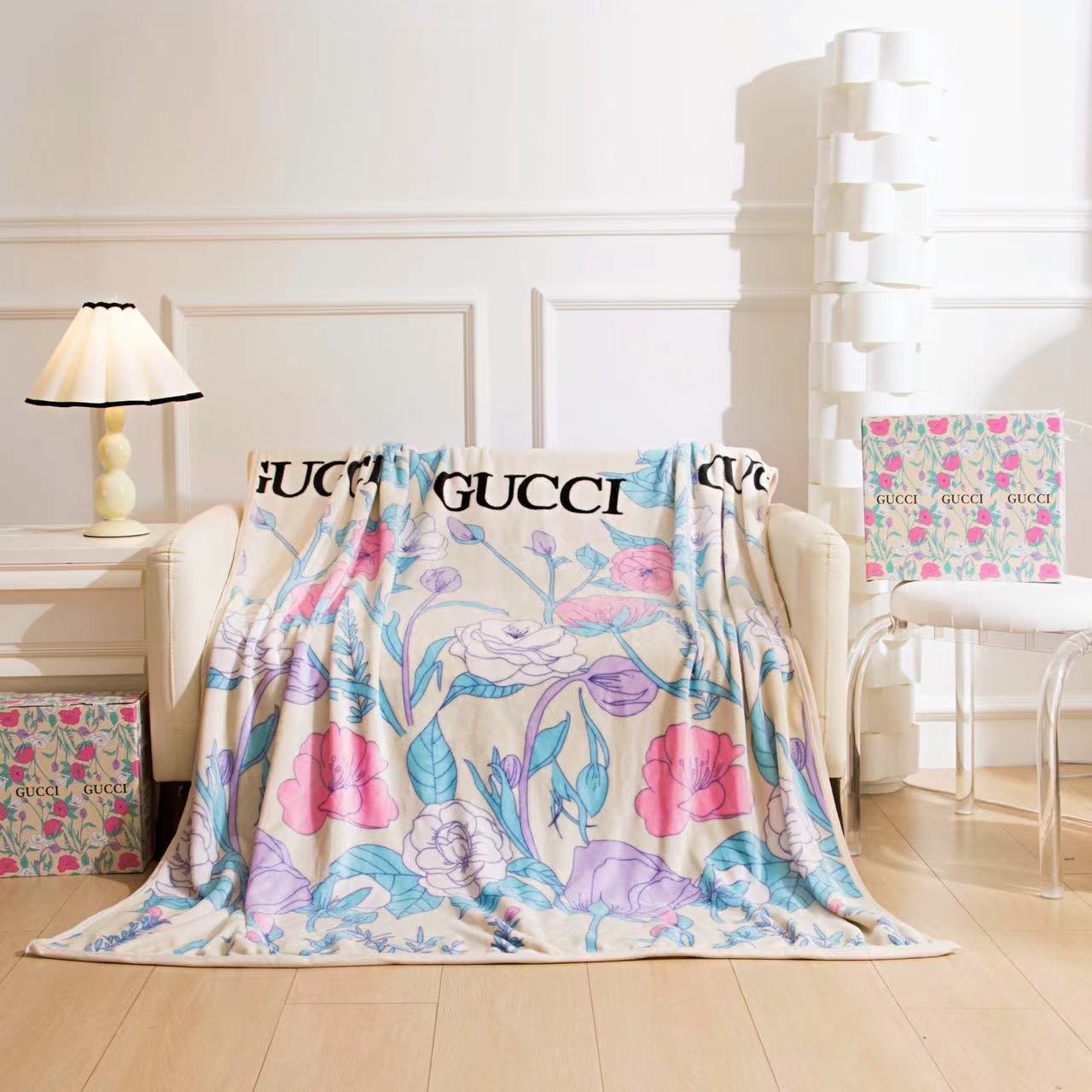 00026# Flannel blanket luxury brand blanket office cover blanket nap blanket gift set