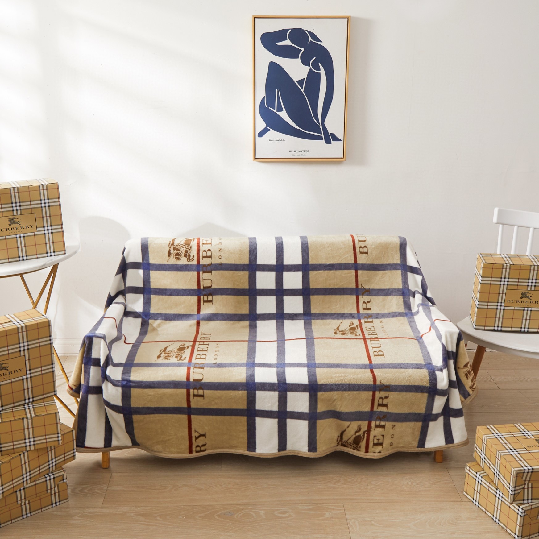 00026# Flannel blanket luxury brand blanket office cover blanket nap blanket gift set