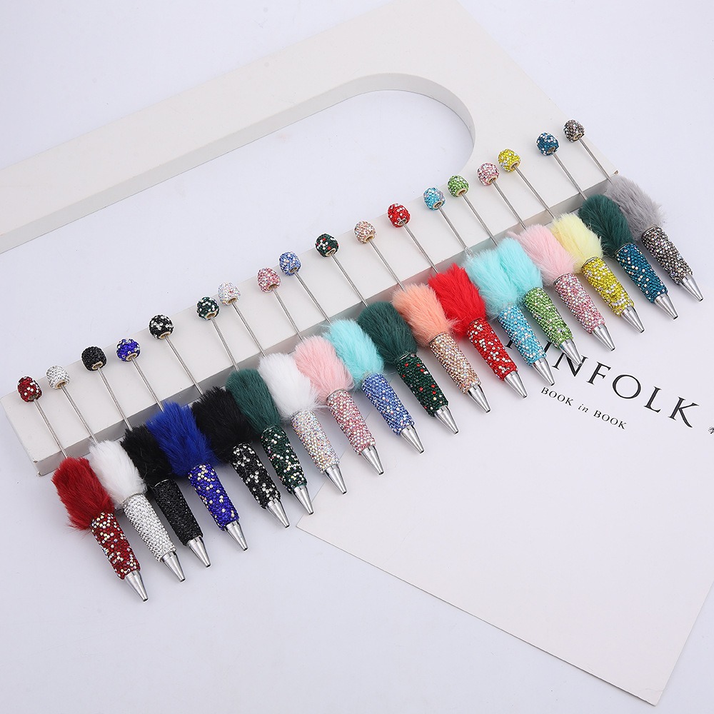 diy Plush full diamond ballpoint pen Furry heavy processing pen creative color puzzle ballpoint pen spot wholesale