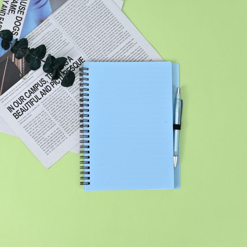 New A5 Printable notebook with pen coil logo Simple and fresh student notebook coil notebook