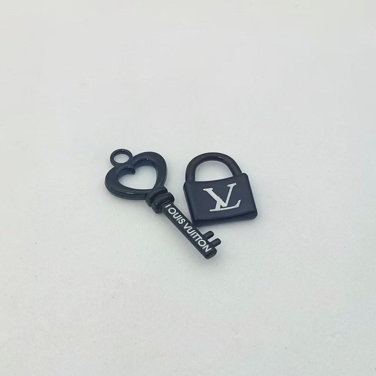 A set of black keys and locks