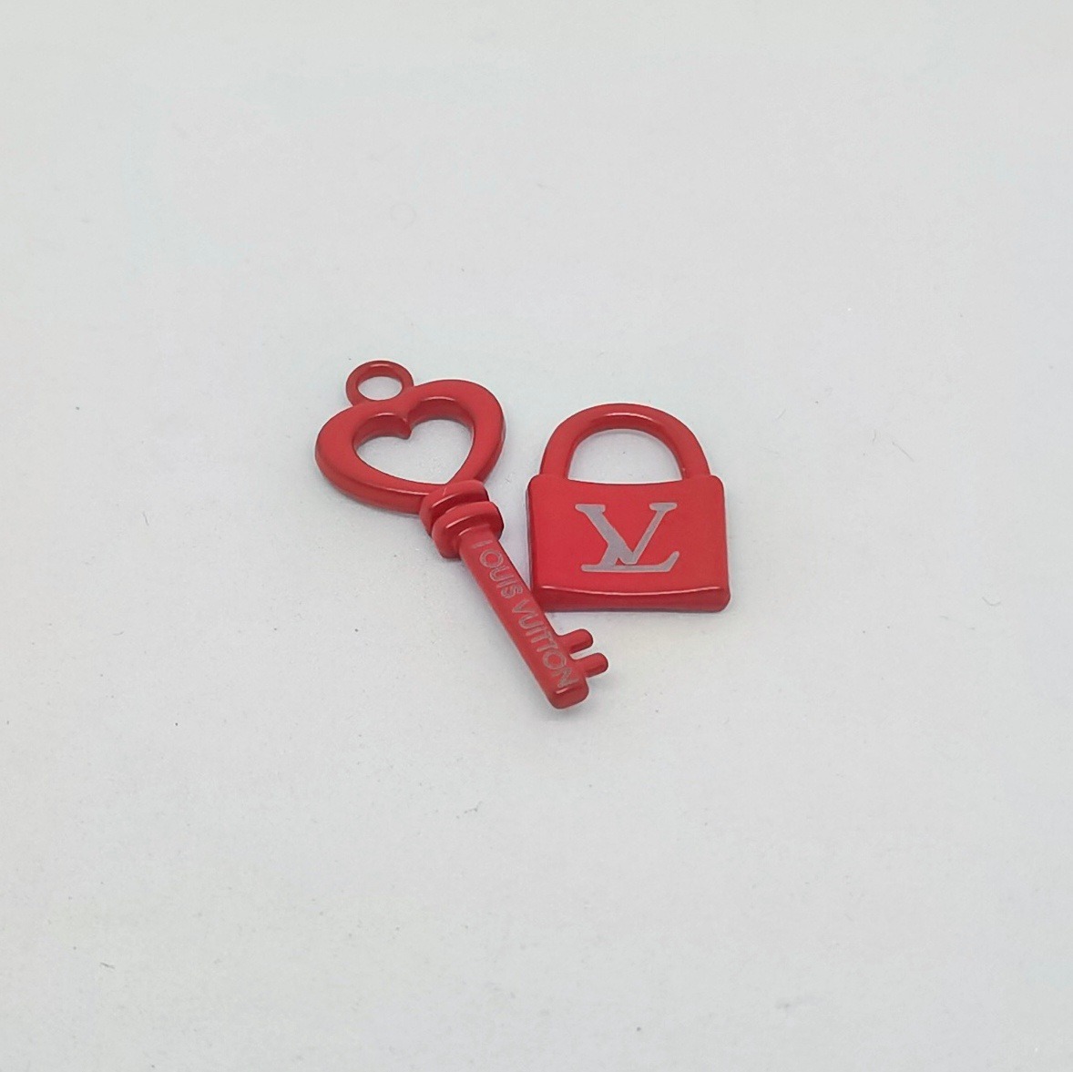 Keys and locks set in red