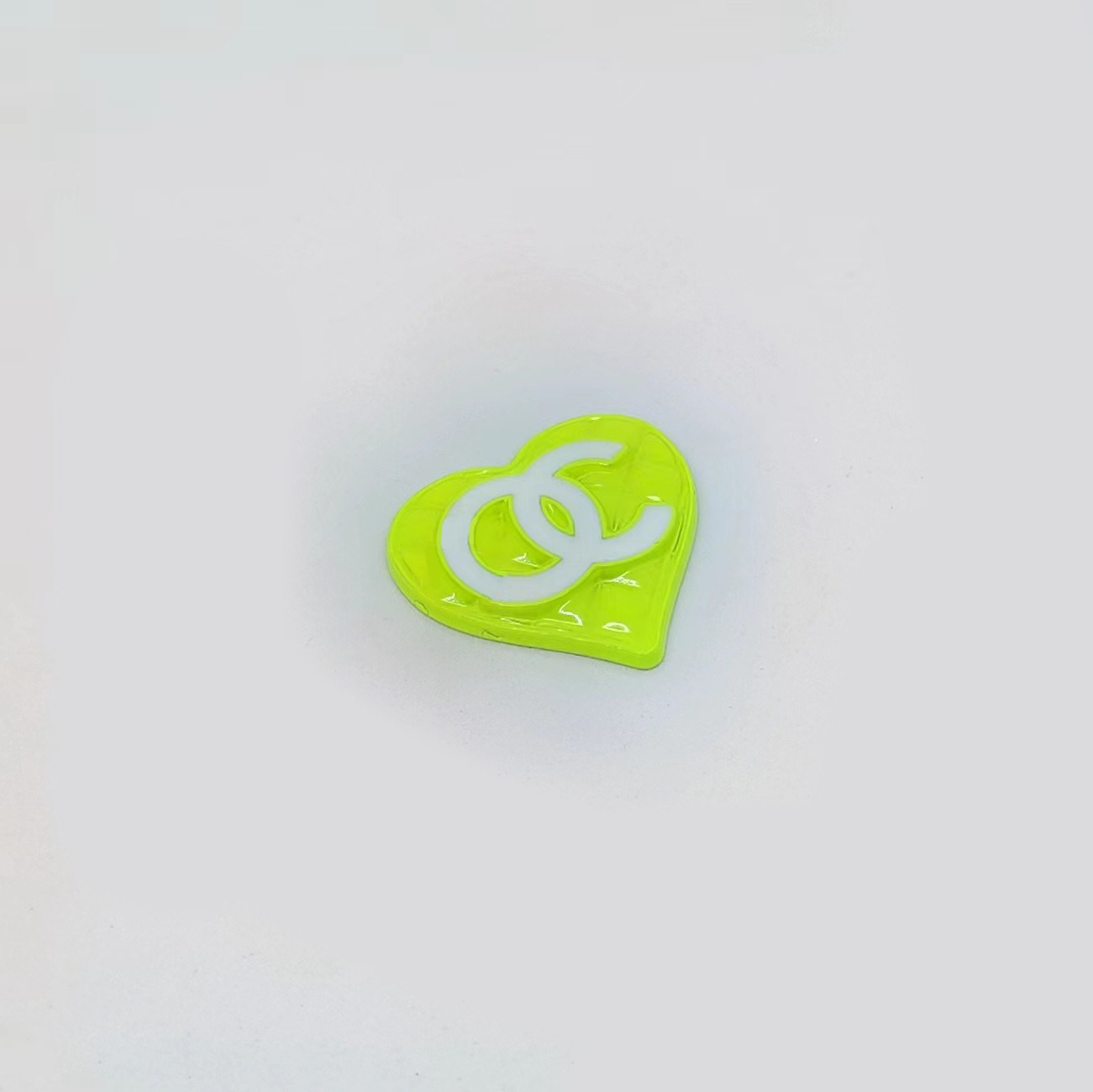 fluorescent green+white label