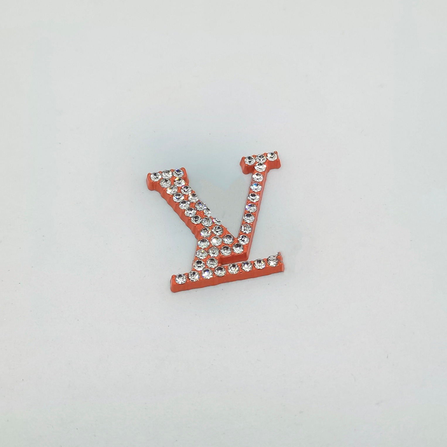 LV Diamond-encrusted double-row diamond versatile letter patches hair accessories hair clips hair hoops hair rings mobile phone case accessories 30MM