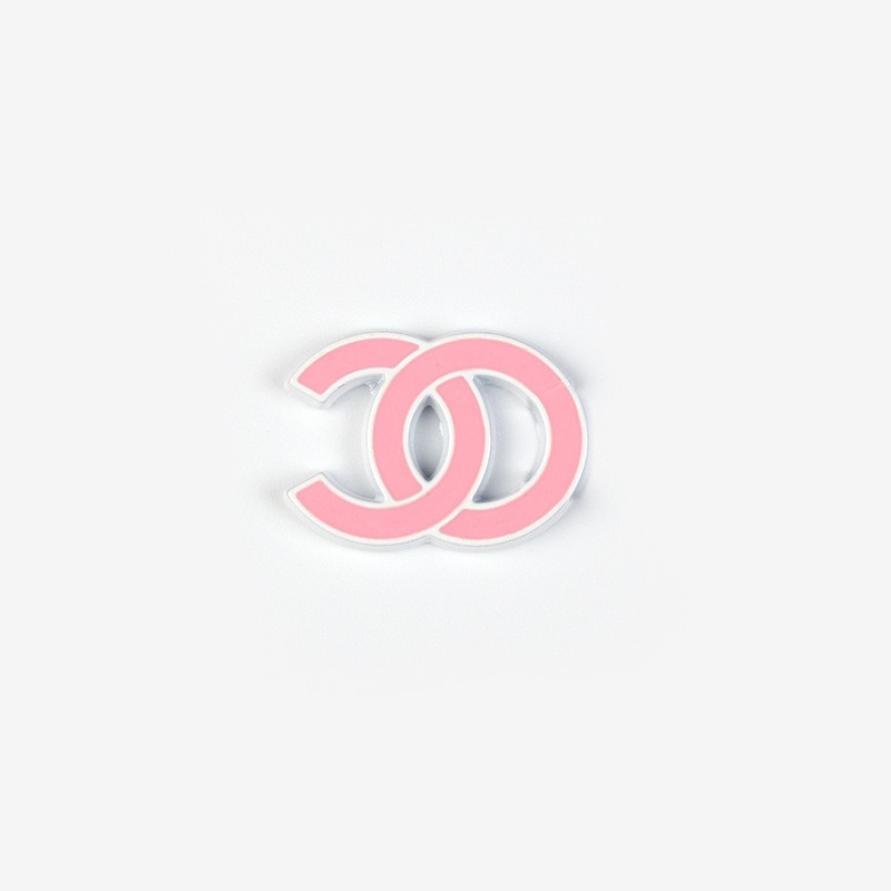 Pink base+White border 23*18MM