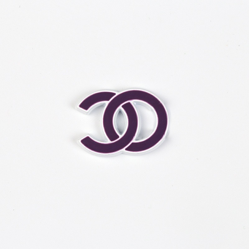 Dark purple bottom+White border 23*18MM
