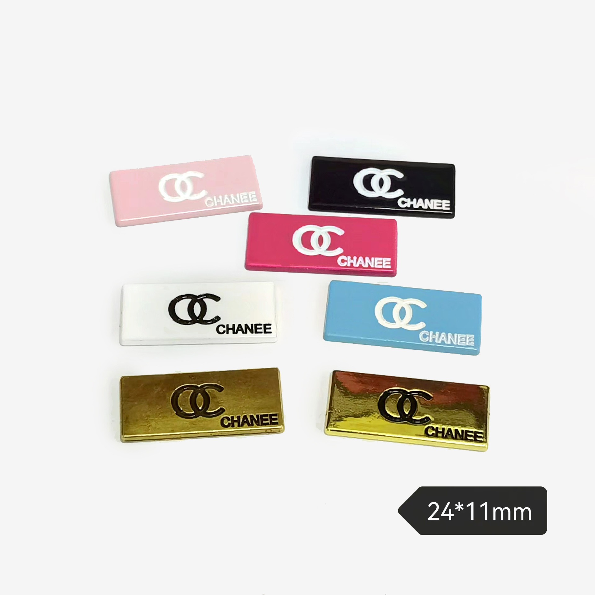 Chanel Trendy Metal Patches Simple Matching Bags Shoes Hats Hair Clips Grippers Headband Accessories 24*11MM