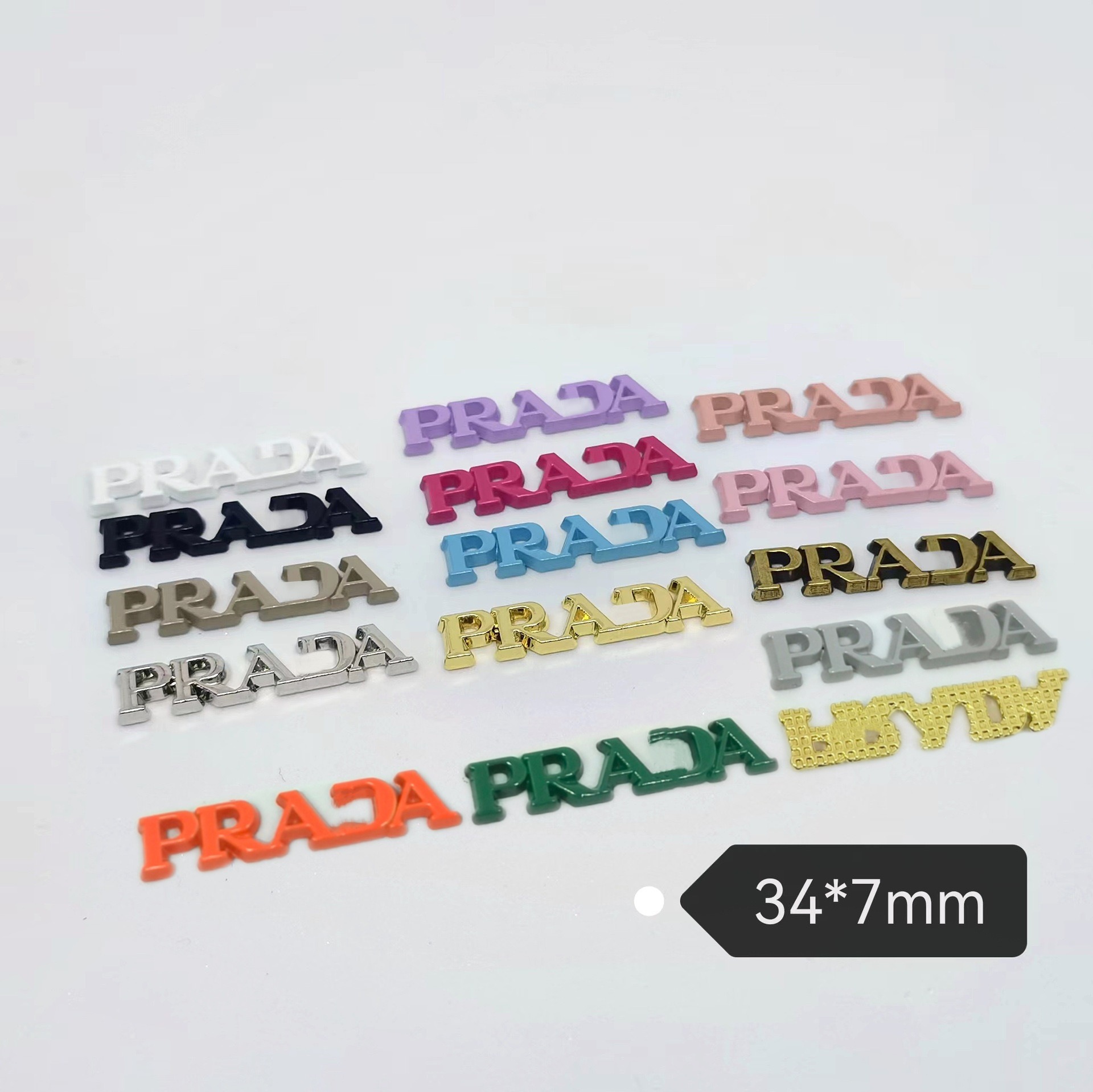 Prada Metal English Letters Simple Trendy Clothing Hair Accessories Hair Clip Gripper Hair Band Accessories 34*7MM
