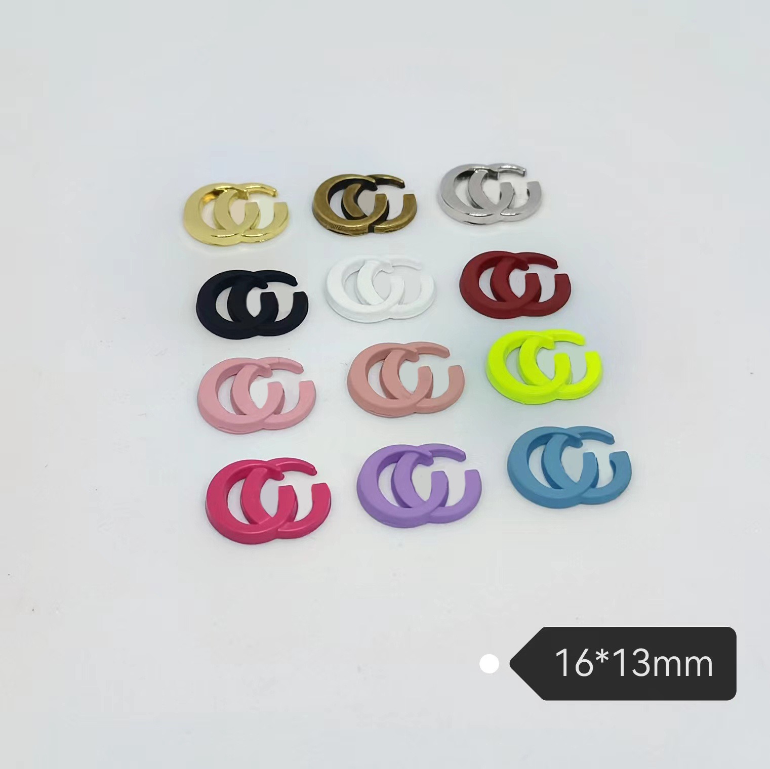 Gucci Small patch metal high quality hanging apparel shoe cap hair accessories mobile phone case accessories 16*12MM
