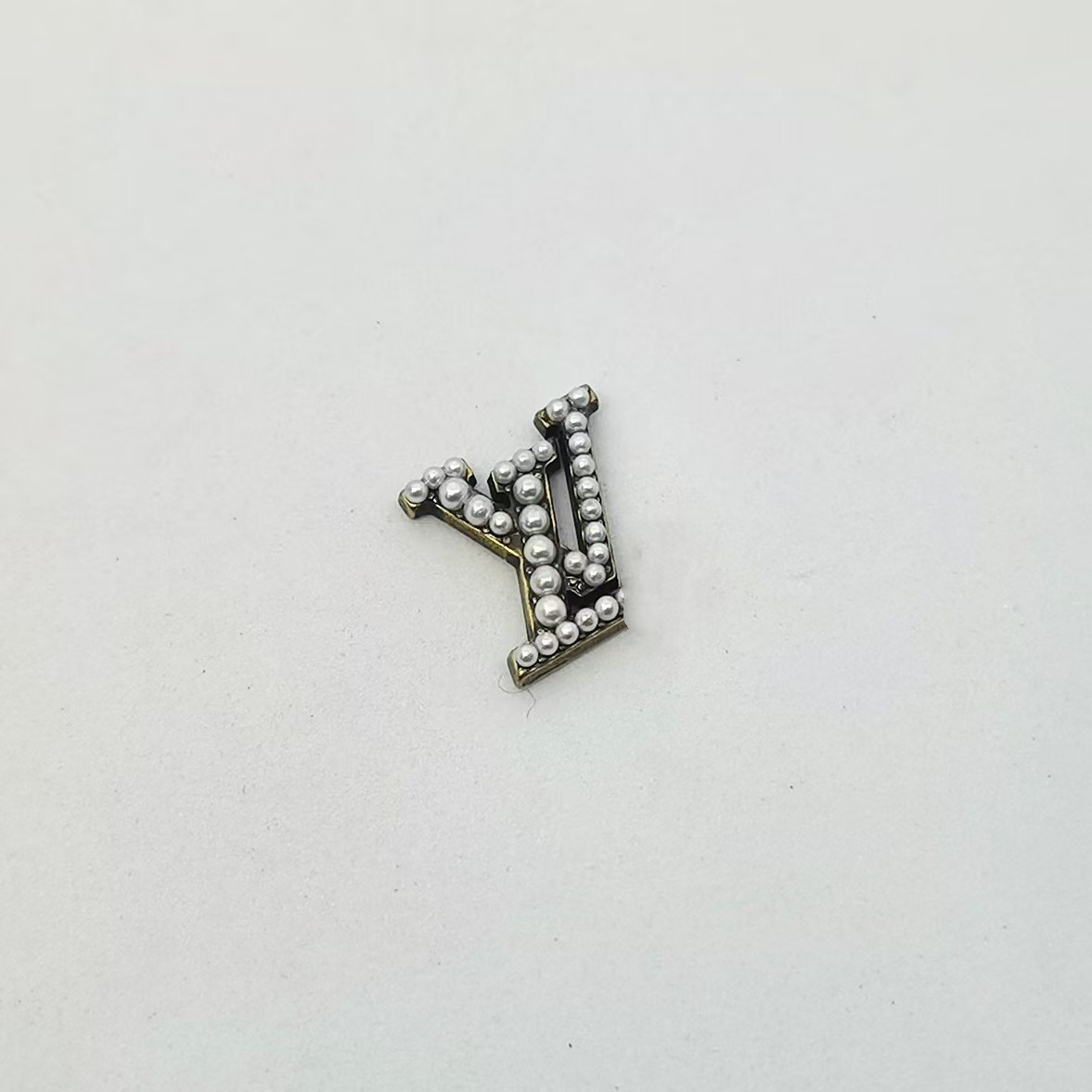 Ancient gold inlaid with pearls 12MM