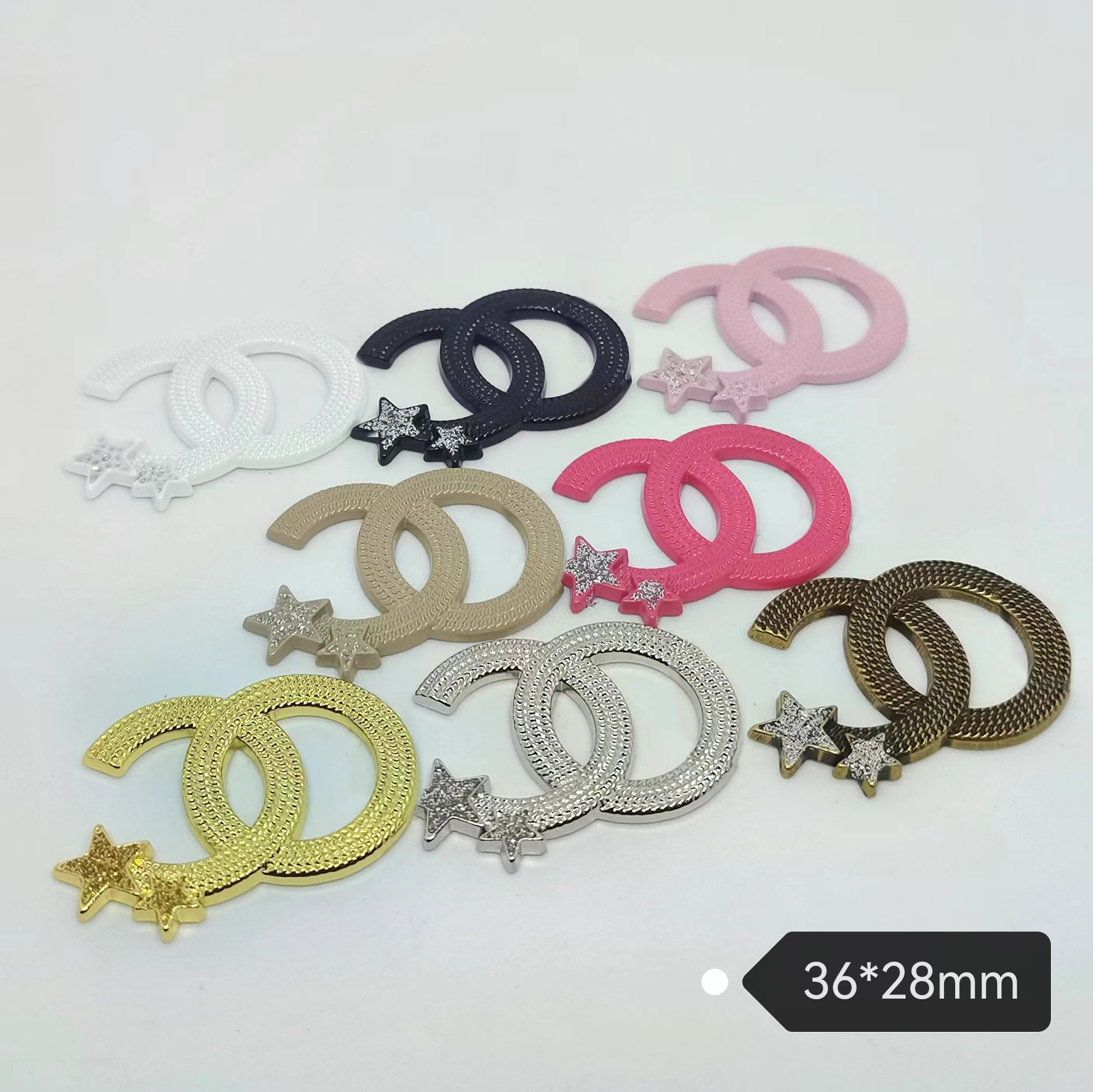 chanel Diamond-set hair accessories Hair clip Hair band Hair band Cell phone case accessories Multicolor trend 36*28MM