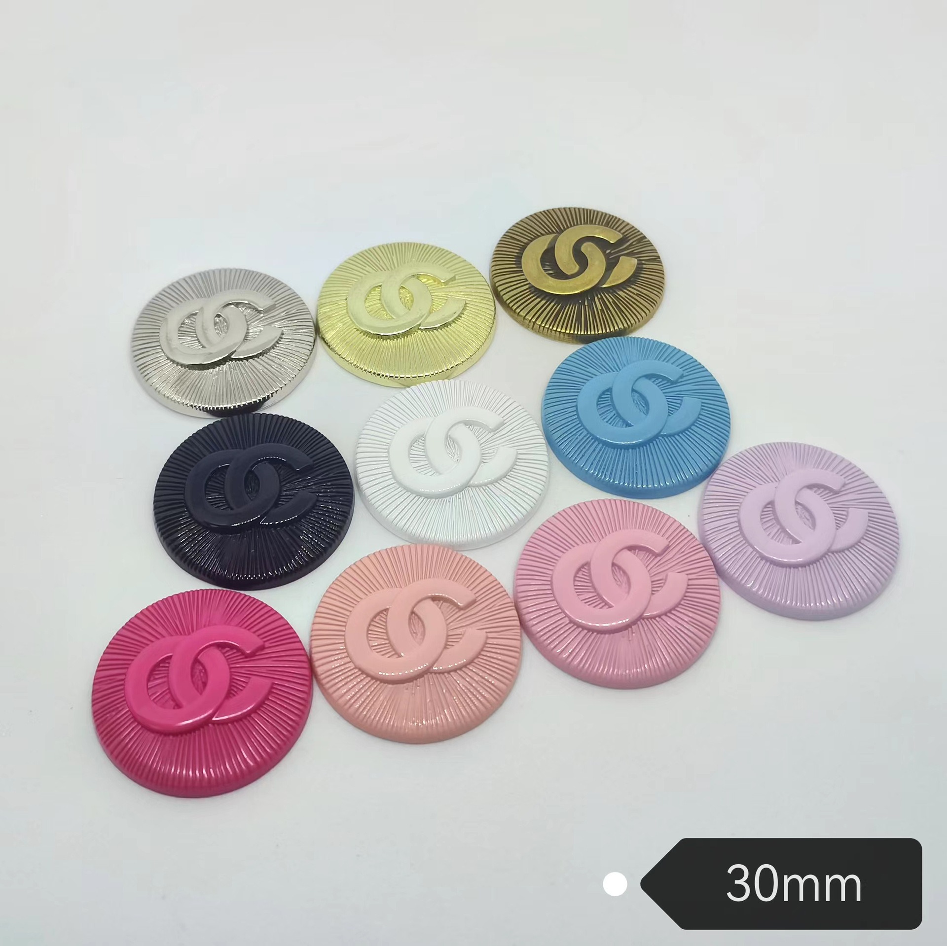chanel Round Metal Colorful Trendy Classic Versatile Hair Clip Hair Clip Hair Clip Hair Clip Cell Phone Case Accessories 30M