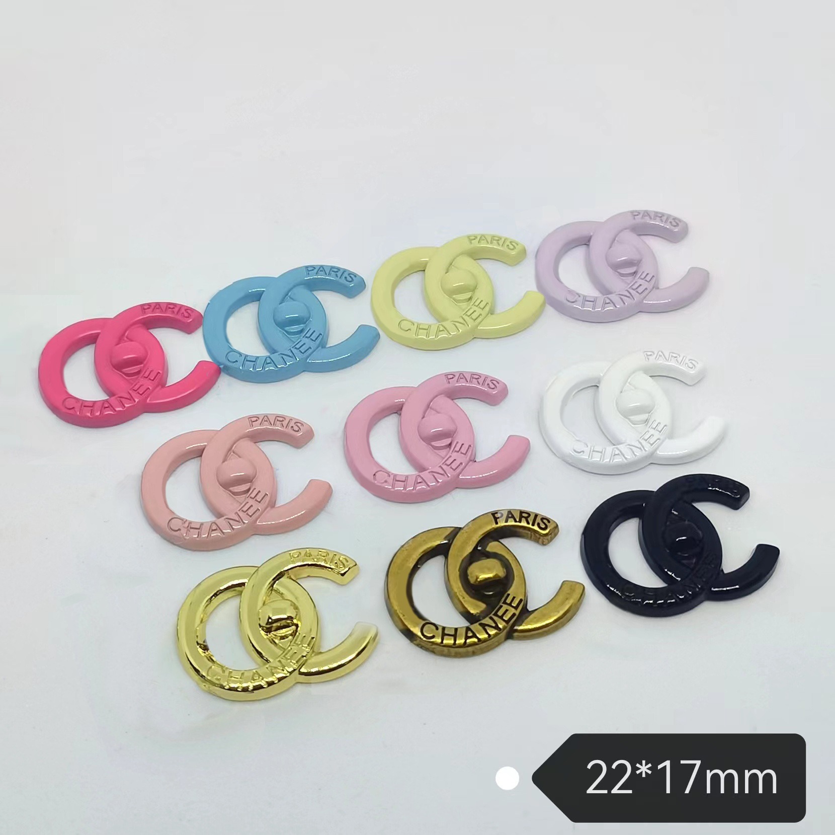 chanel Small fragrance style with buckle versatile fashion clothing hair accessories hair clip mobile phone case accessories 22*17MM