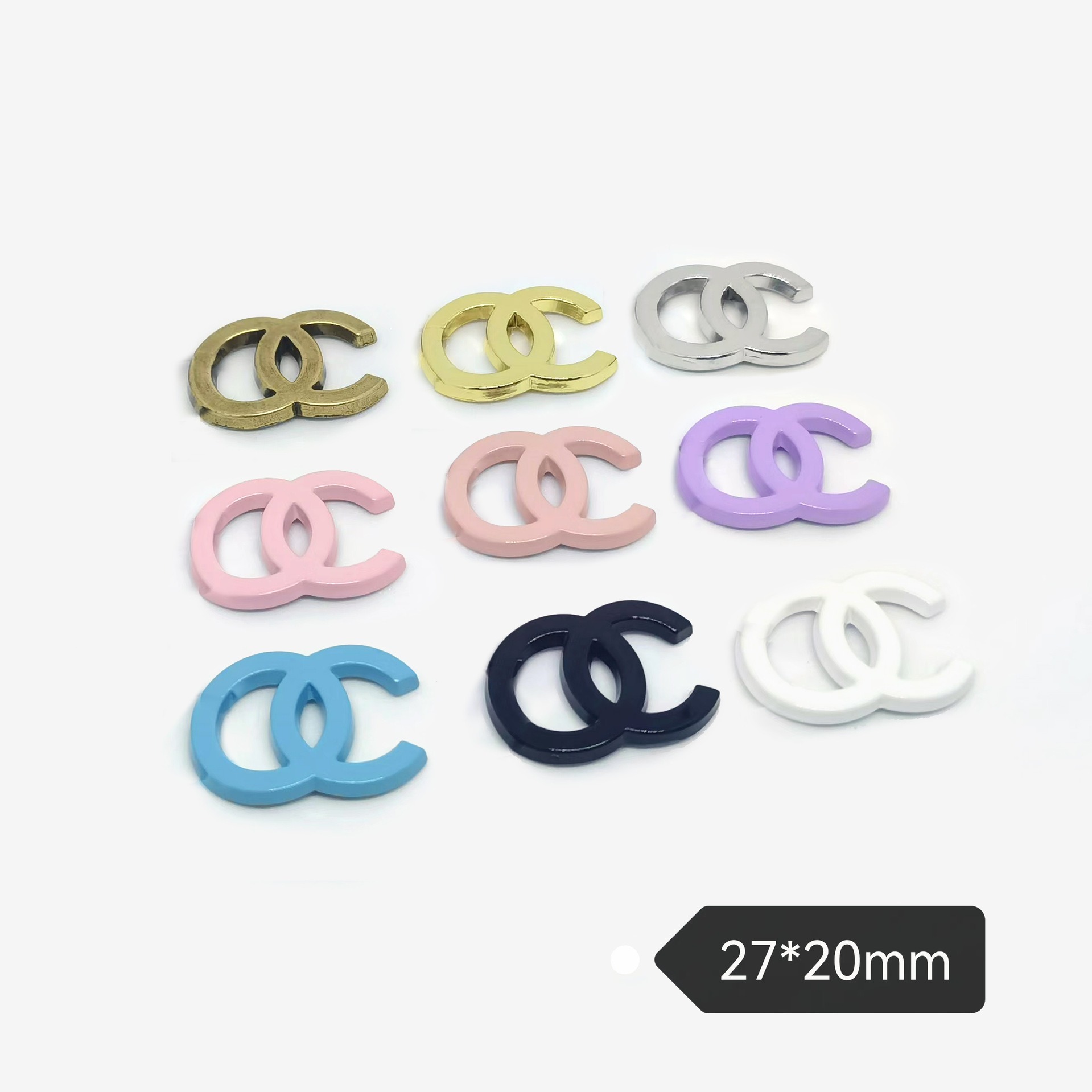 chanel Light board with small curvature trendy all-match bag shoe cap hair accessories hair clip hair band accessories 27*20MM