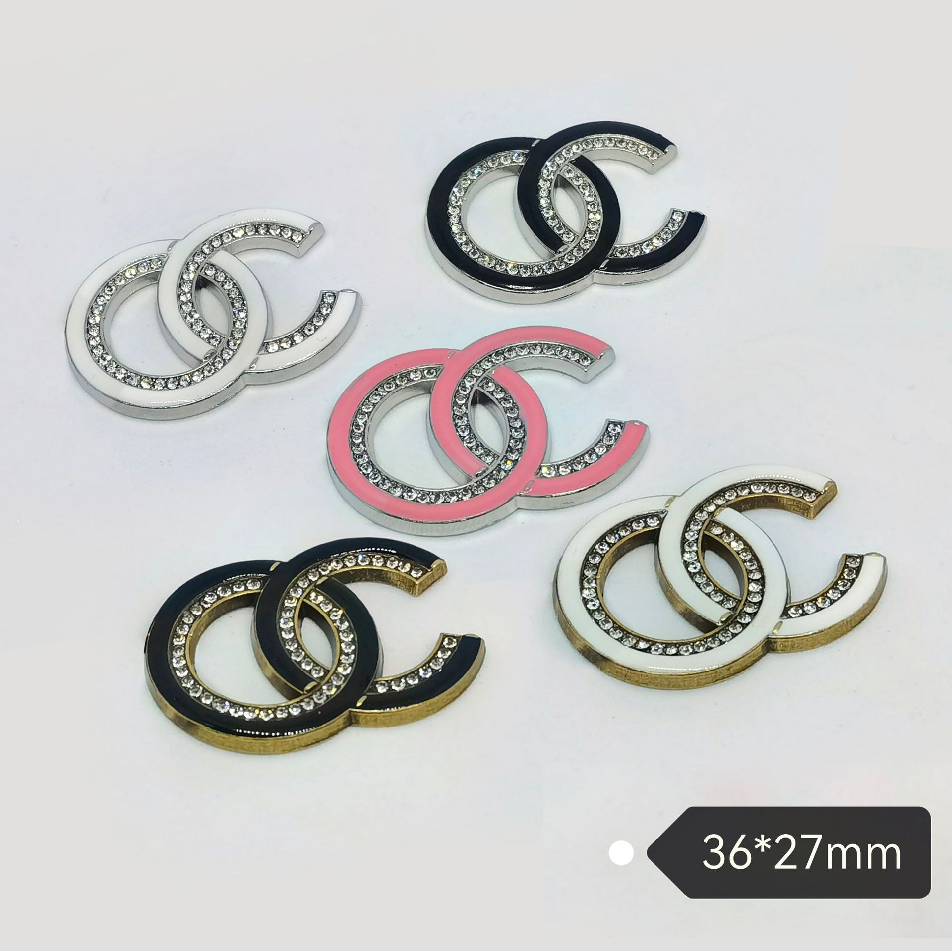 chanel Drip oil diamonds High quality metal accessories Hair accessories Hair clips Gripper mobile phone case and other accessories 36*27MM