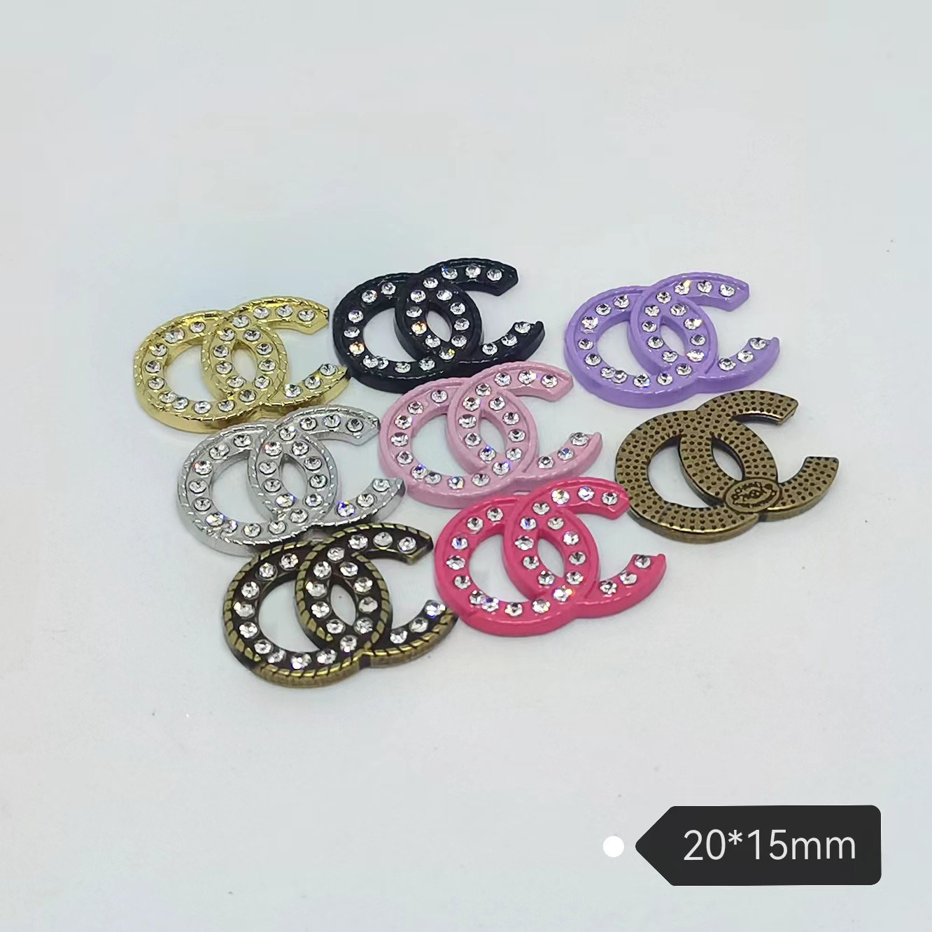 chanel Trendy All Match Classic Metal Diamond Pearl Clothing Luggage Hair Accessories Hair Clip Hair Band Socks 20*15MM