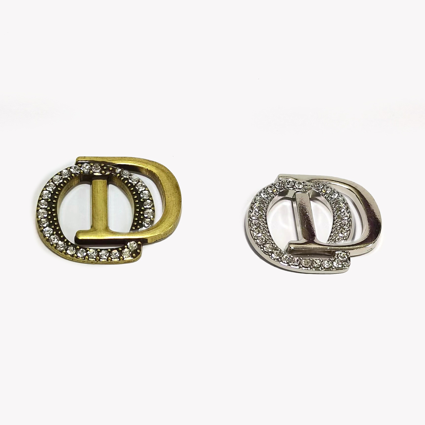Dior English Character Metal C Diamond-set Trendy All-match Shoes Suits Bags Hair Accessories Hairpins Hairpins Cell Phone Cases 30*25MM