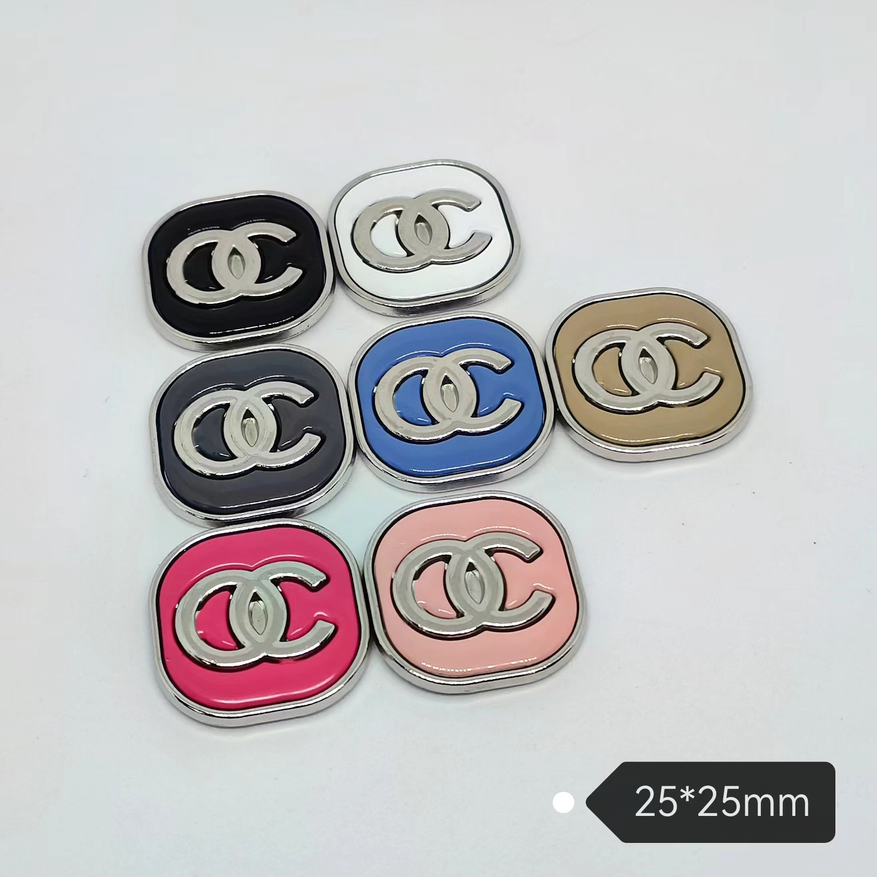 Chanel Hardware electroplating paint two-piece combination apparel hair accessories hair clip gripper accessories 25MM
