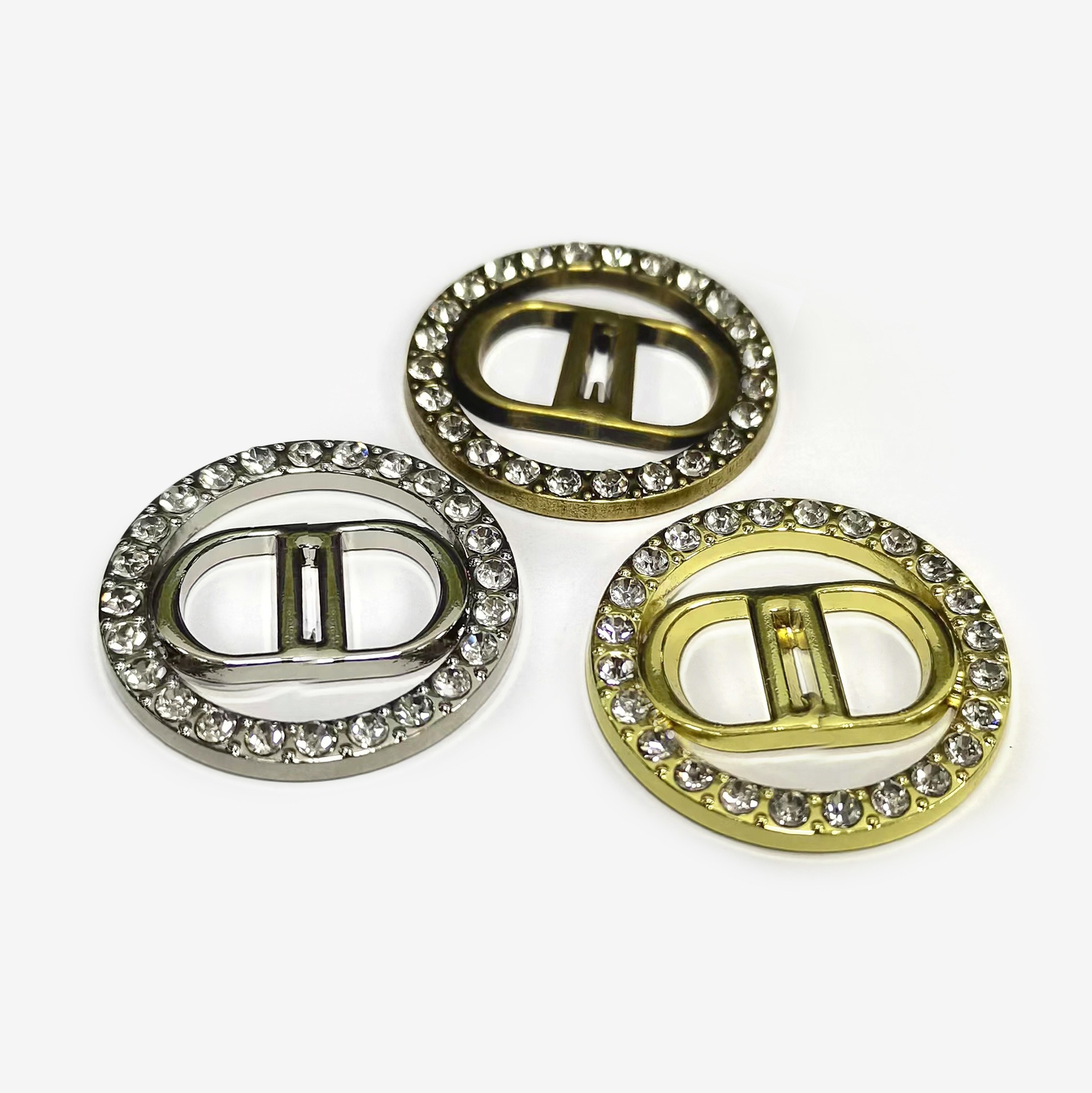 Dior Circle Premium Hardware Hanging Diamond Set Hair Band Hair Clip Gripper Phone Case 30MM