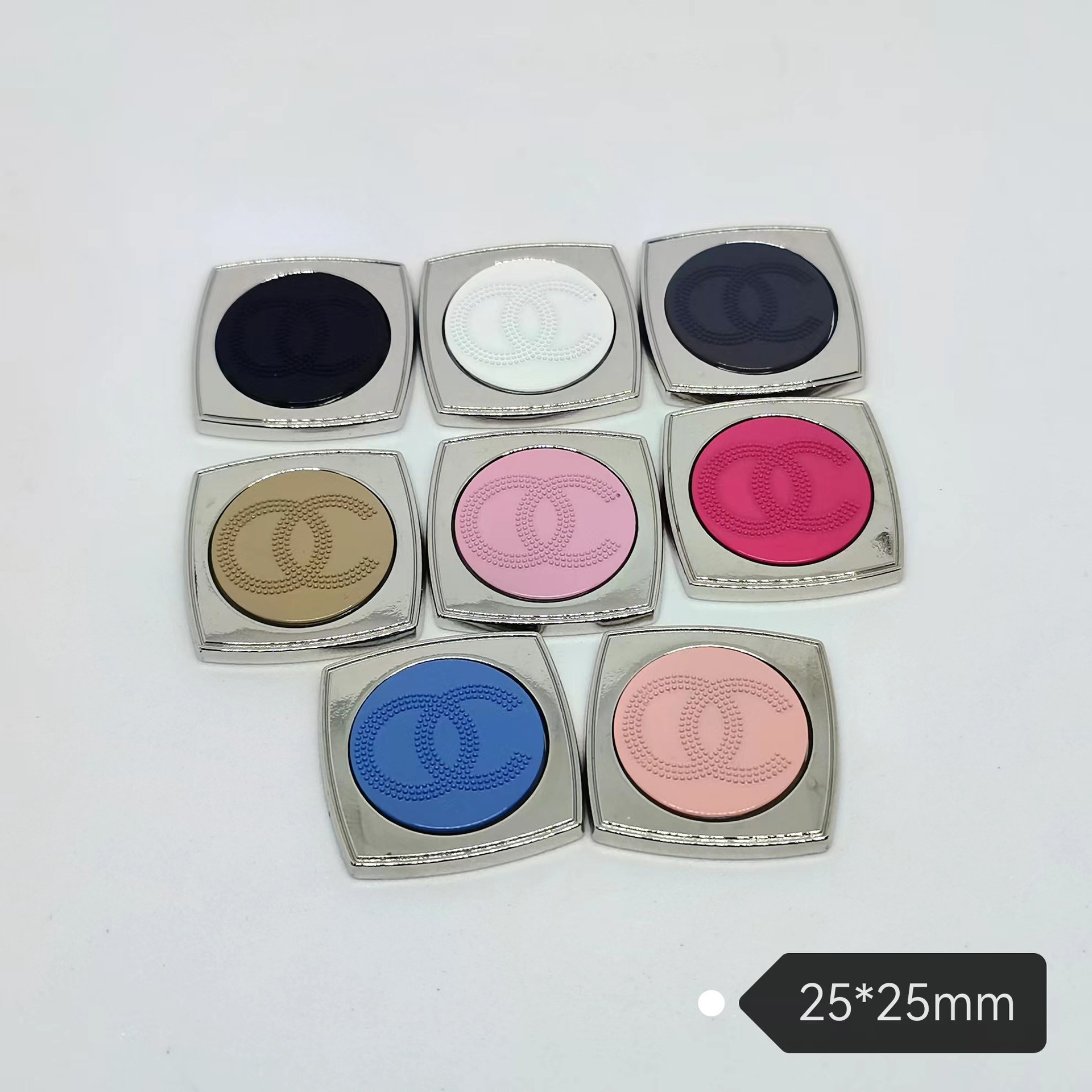 Chanel Xiaoxiang style hardware electroplating paint two-piece combination clothing hair accessories hair clip gripper accessories 25MM