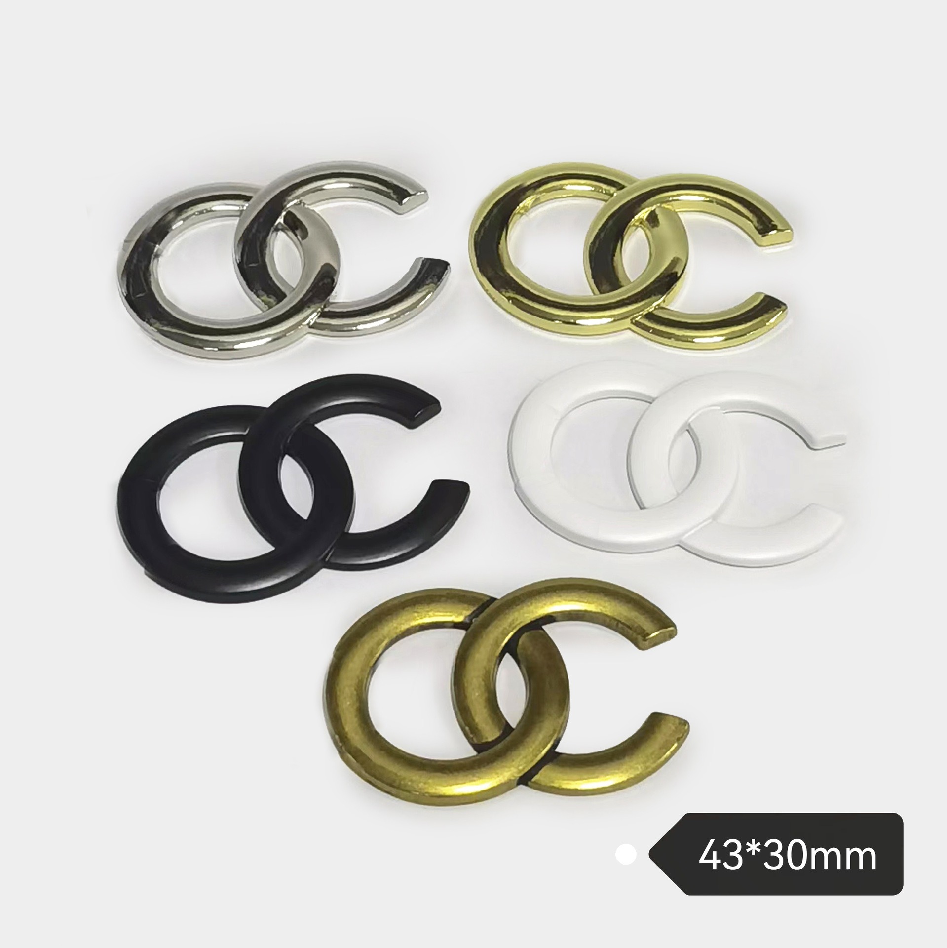 Chanel Metal English Classic All Match Large Clothing Hair Accessories Hair Clips Hair Clips Hair Clips Cell Phone Case Hat 43*30MM