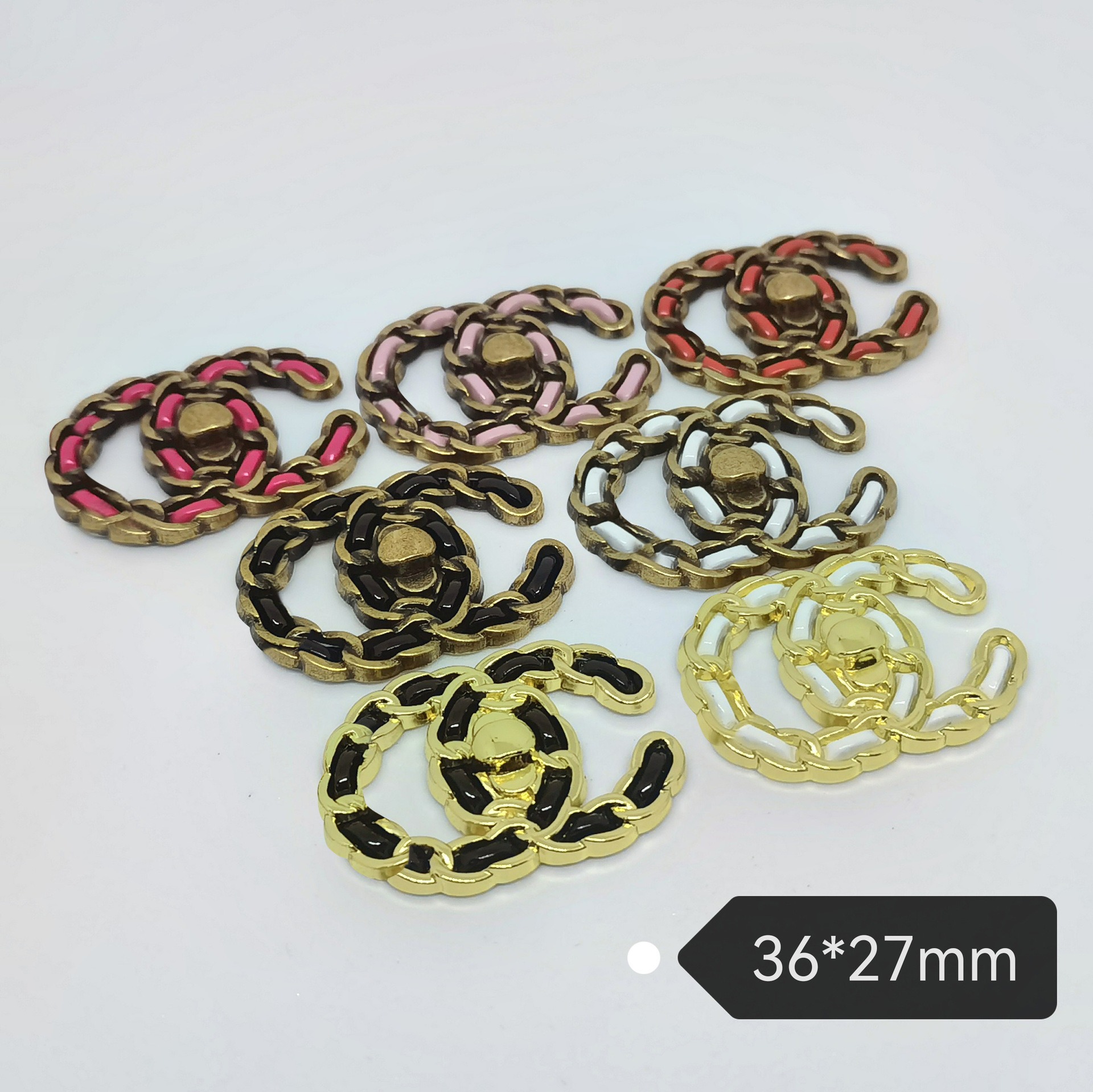 Chanel New trendy high-end metal chain double splice clothing hair accessories hair band mobile phone case accessories 36*27