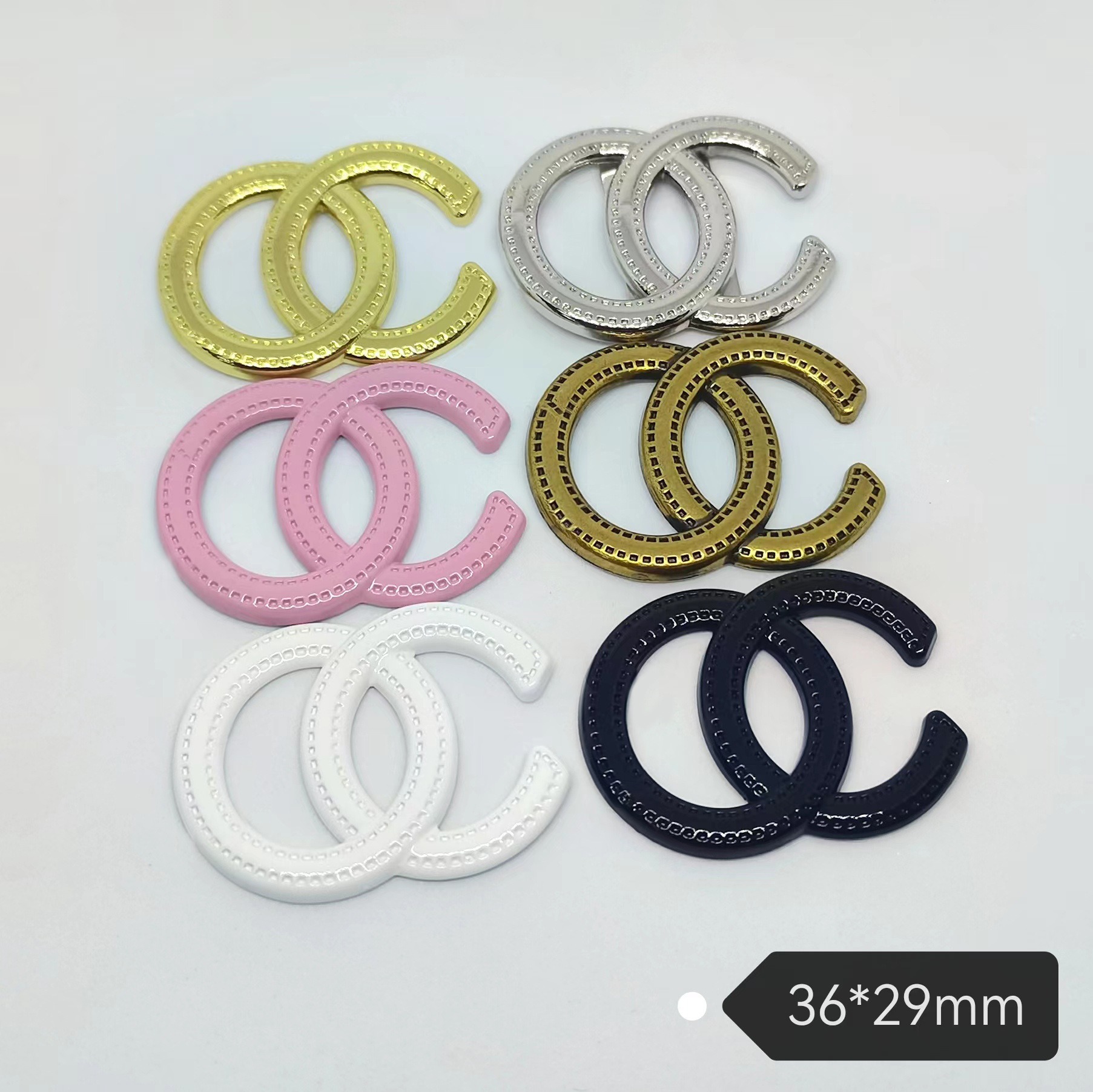 Chanel Pin Car Pattern Metal Luggage Shoe Cap Hair Accessories Hair Clip Hair Band Colorectal Ring Accessories with Pin Accessories 36*28MM