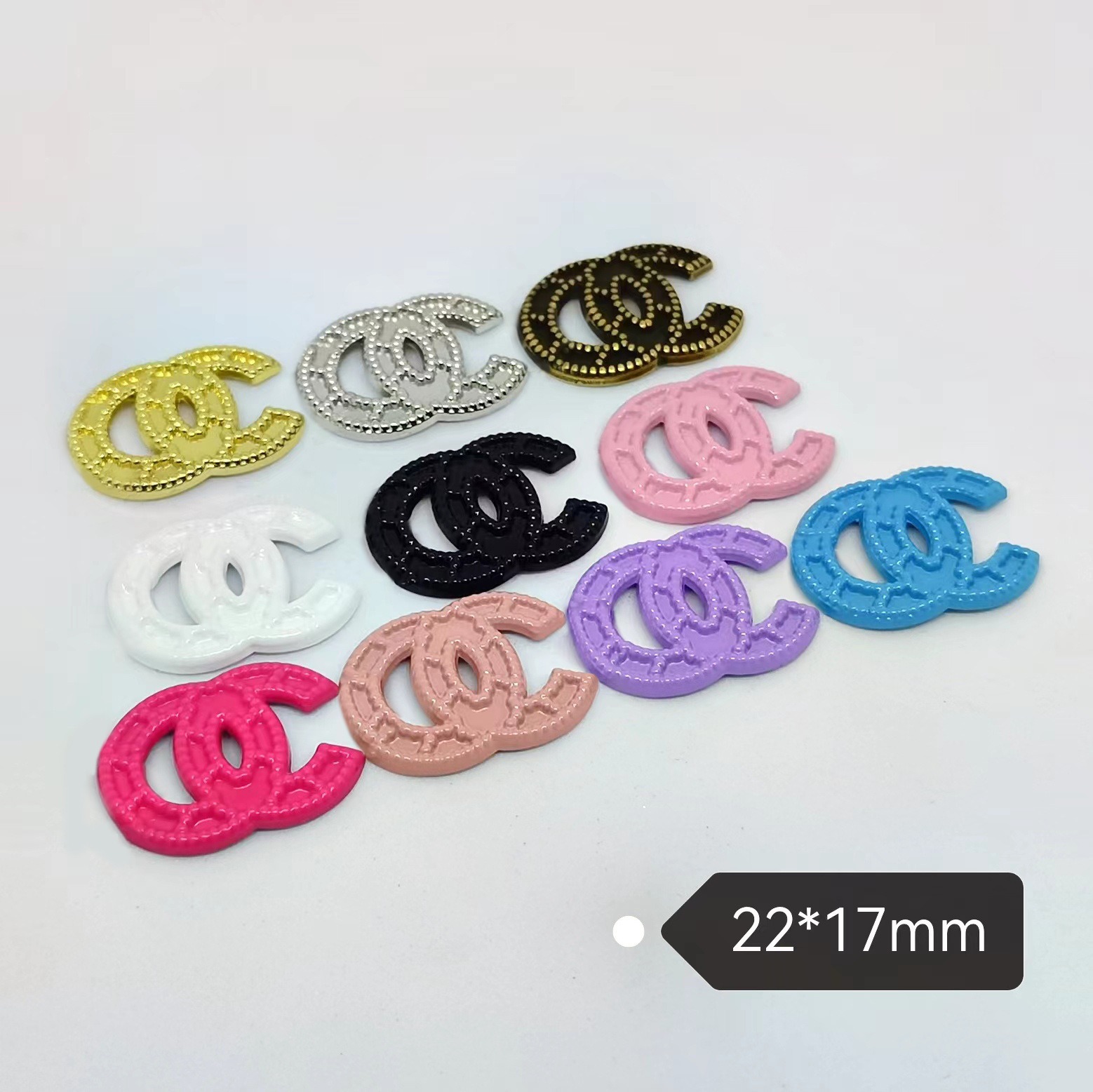 Chanel Simple small curvature versatile hairpin hairpin shoe cap rubber band gripper 22*17MM