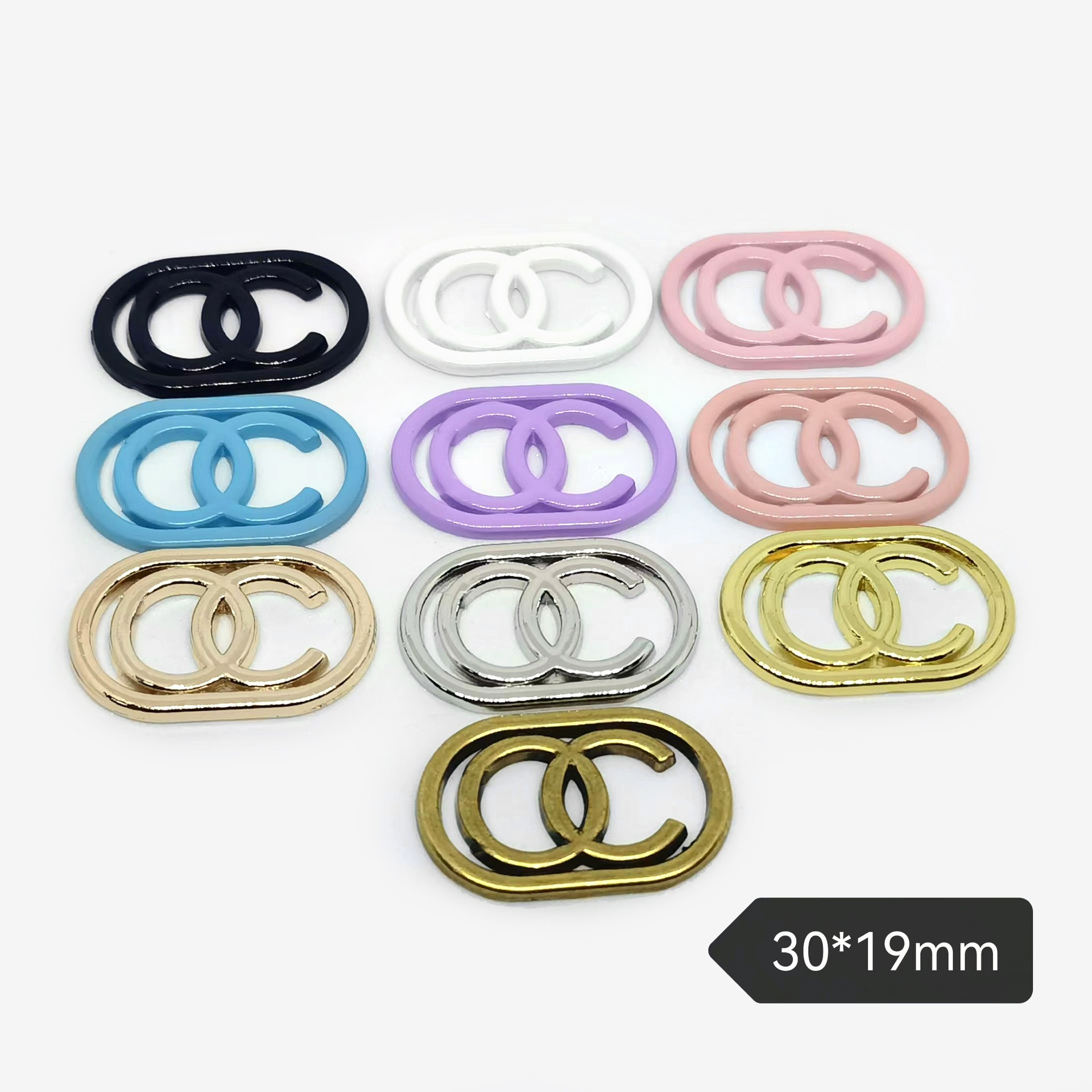 Chanel Simple all-match metal patch case, hair accessory, hair clip, hair band, mobile phone case.30*19MM/26*16mm
