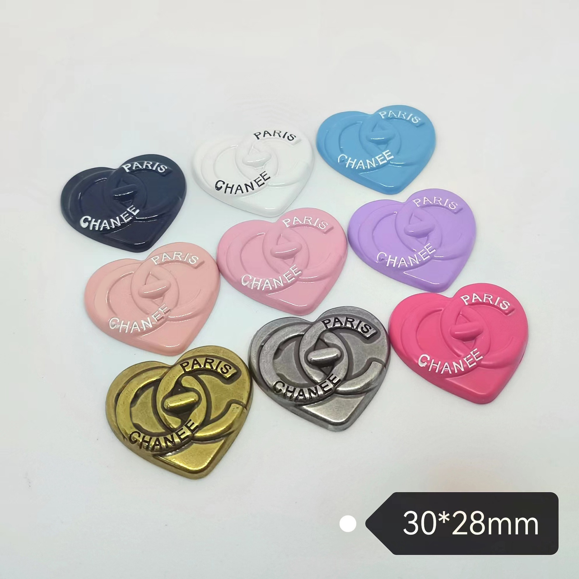Chanel Peach Heart with Buckle Classic Versatile Clothing Hair Accessories Hair Clips Hair Clips Grippers Accessories 30*22MM