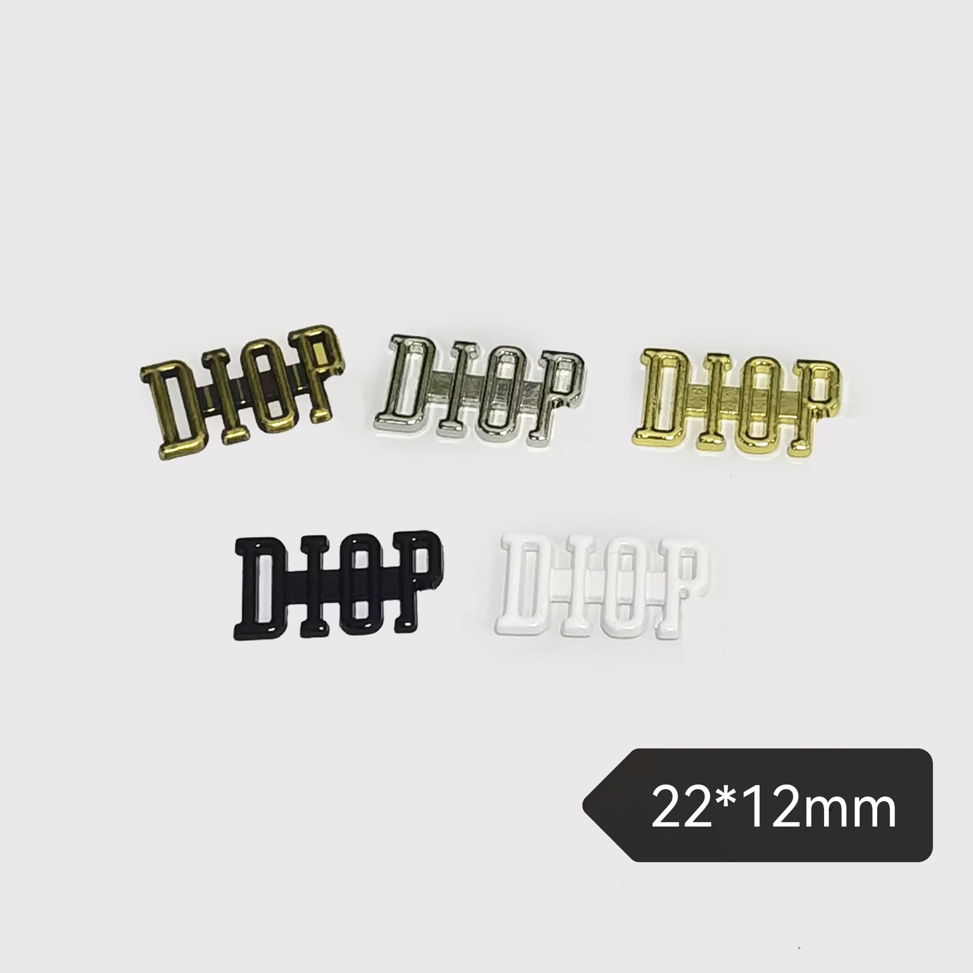 Dior Simple Letters Versatile Fashion Socks Cell Phone Case Hair Accessories Patches Hair Clips Grippers Decorations 22*12M
