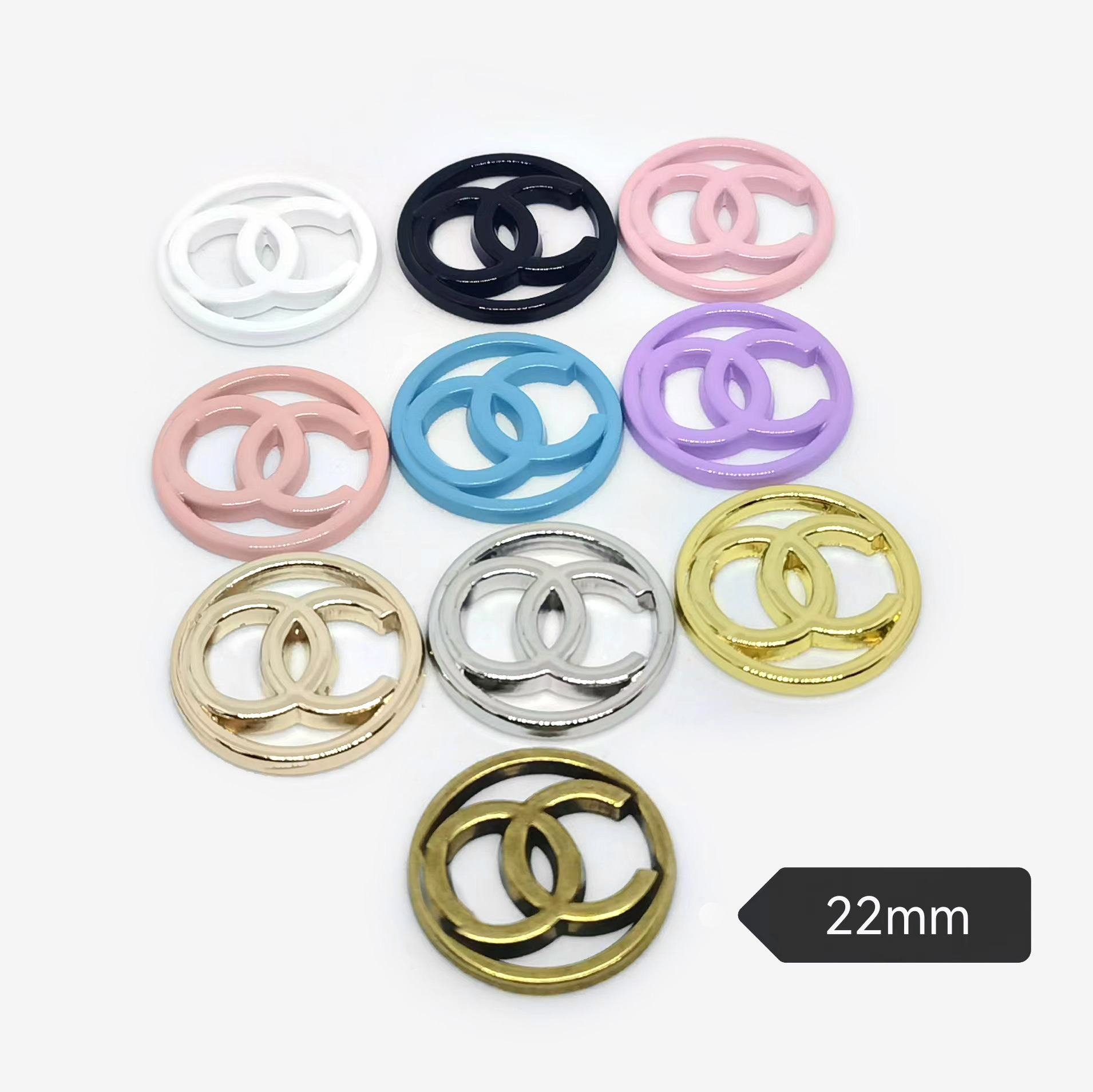 Chanel Circle All-match Accessory Case Shoe Cap Hair Accessory Hair Clip Hair Band Grip Rubber Band 22MM