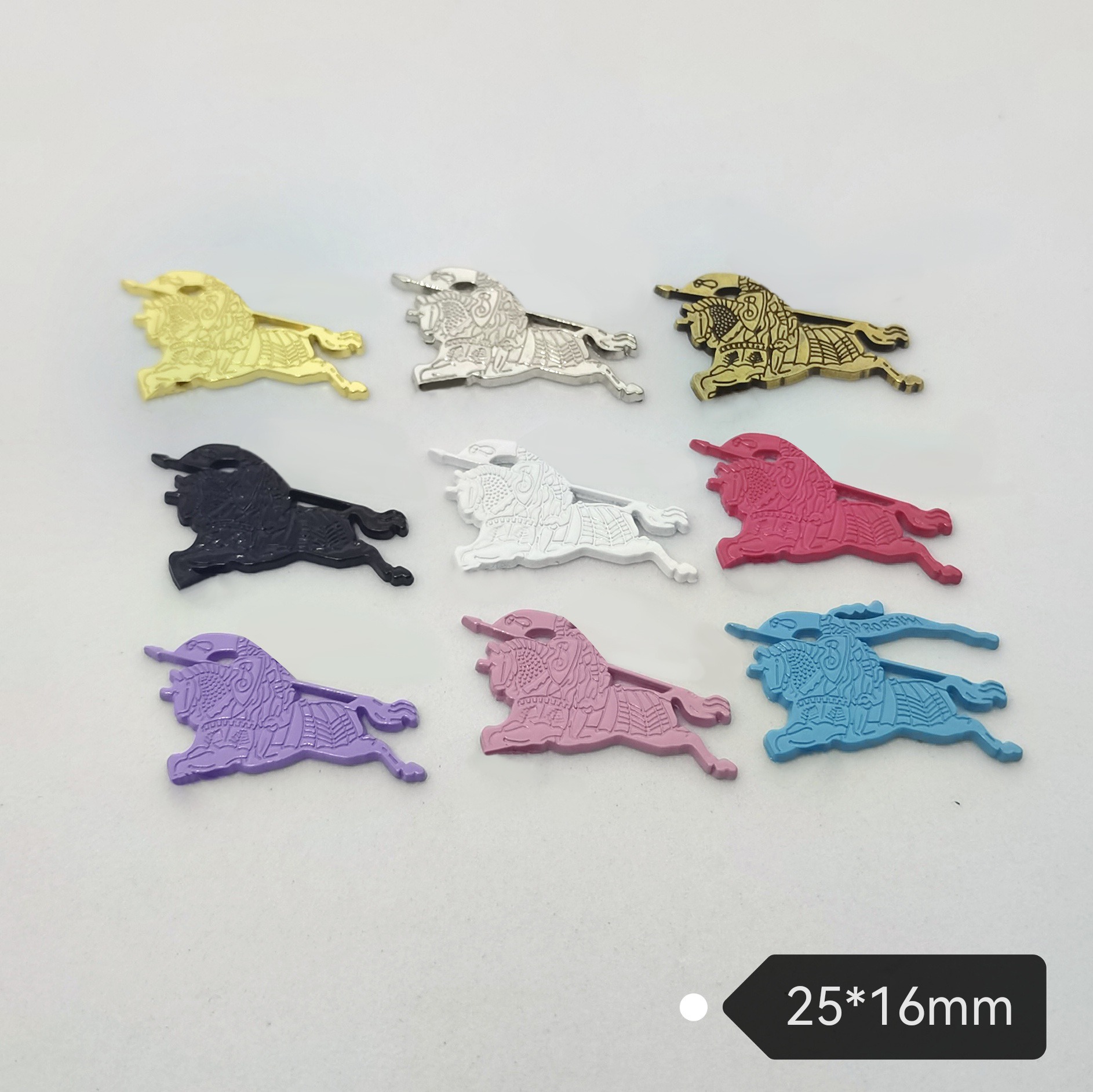 Burberry Horseback Riding Label Metal Plating Lacquered Patches Clothing Hair Accessories Hair Clips Hair Clips Grippers Cell Phone Case Accessories 25*1