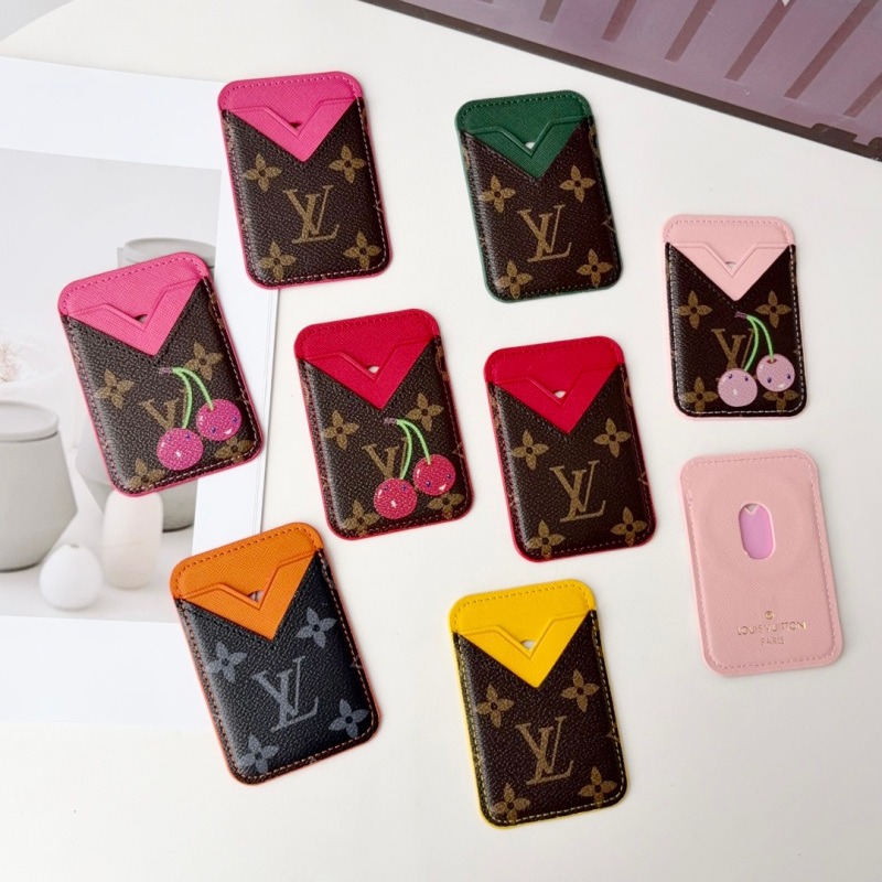 LV Colorful Leather Combination Cardholder with Strong Magnetic Clasp and Dual Card Slots