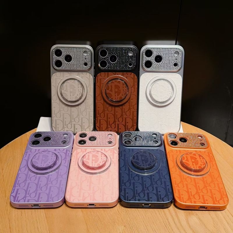 Dior - Diamond-Inlaid Strong Magnet iPhone Case (Includes Magnetic Phone Stand, Transforming Your iPhone into the Appearance of iPhone 17)