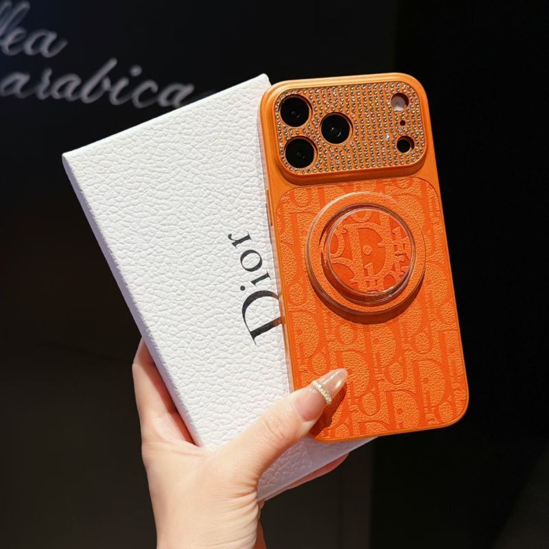 00417# Dior - Diamond-Inlaid Strong Magnet iPhone Case (Includes Magnetic Phone Stand, Transforming Your iPhone into the Appearance of iPhone 17)
