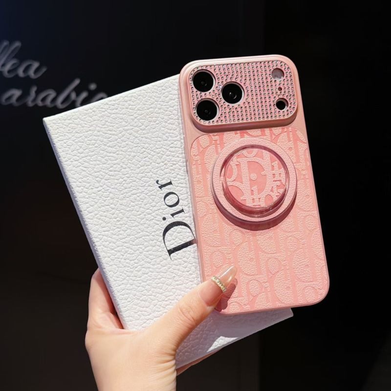 00417# Dior - Diamond-Inlaid Strong Magnet iPhone Case (Includes Magnetic Phone Stand, Transforming Your iPhone into the Appearance of iPhone 17)
