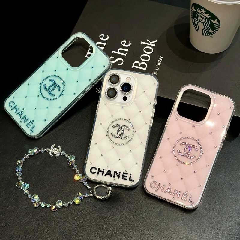 Chanel polka dot diamond iPhone case