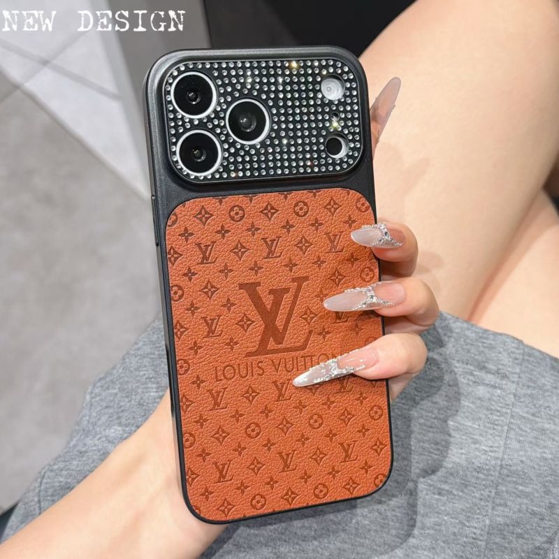 00426# LV Diamond-Inlaid Magnetic-Suction iPhone Phone Case