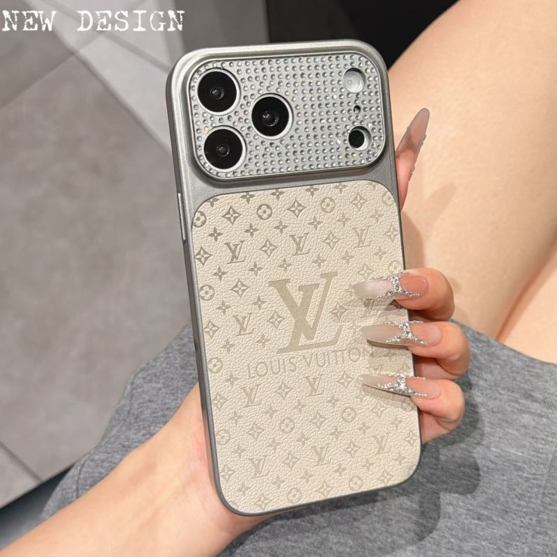 00426# LV Diamond-Inlaid Magnetic-Suction iPhone Phone Case
