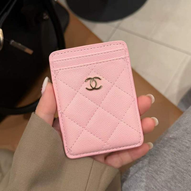 Chanel • CHANEL Metal Logo Magnetic Clasp Wallet