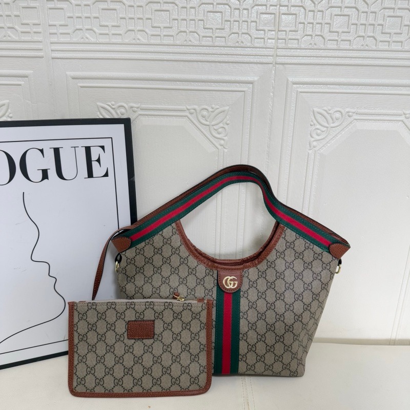 721-2#GG Print Shoulder Tote Set