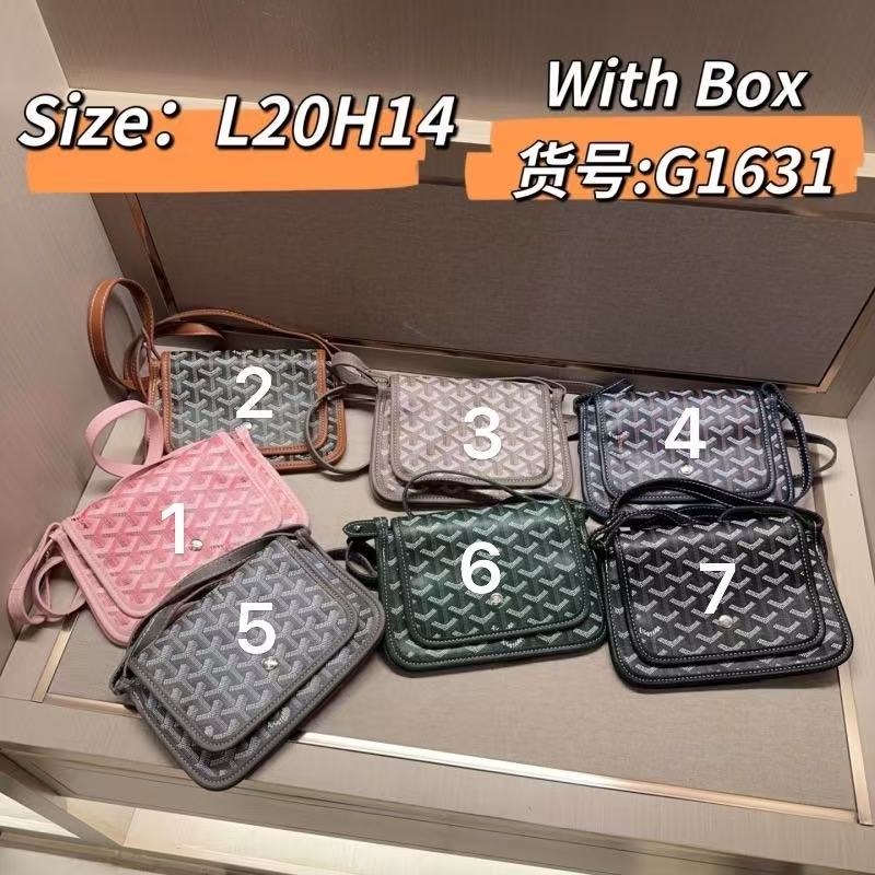 G1631 Goyard Classics Y Printed mini organ flip messenger bag with box