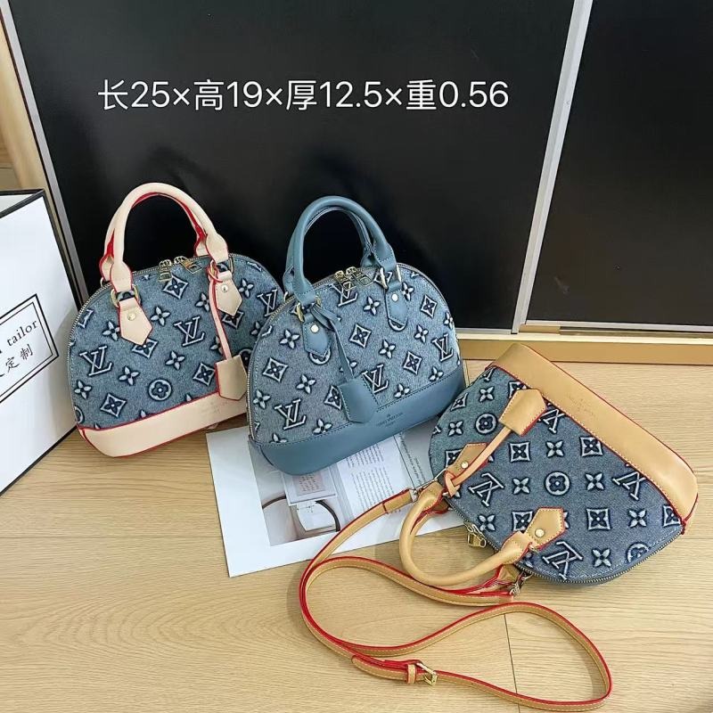 爆款 LV Denim Printed Shell Handbag