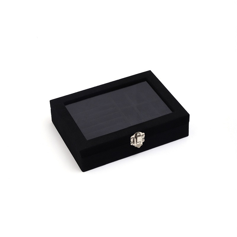 Velvet acrylic jewelry storage box