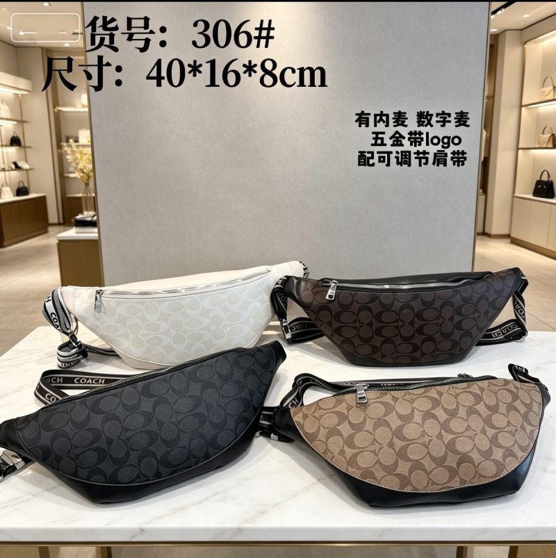 306# Coach Large Signature Waist Bag